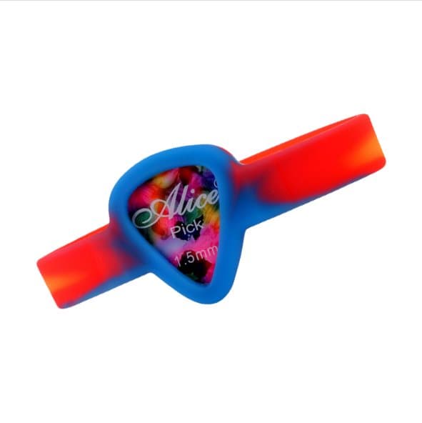 INF Plikkholder for gitar, armbåndsplikkholder for gitarister Rød