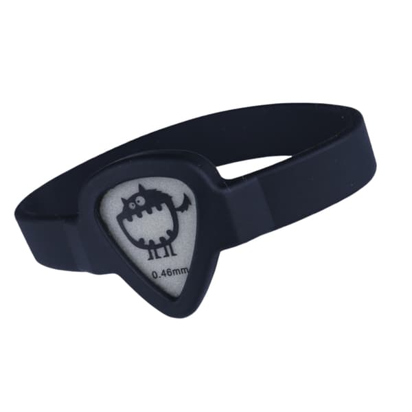 INF Guitar Pick Holder, Plektrumbånd til Guitarister Sort