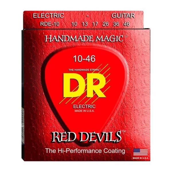DR RDE-10 - Röda Djävlar - RED, elgitarrsträngar, Medium 10-46
