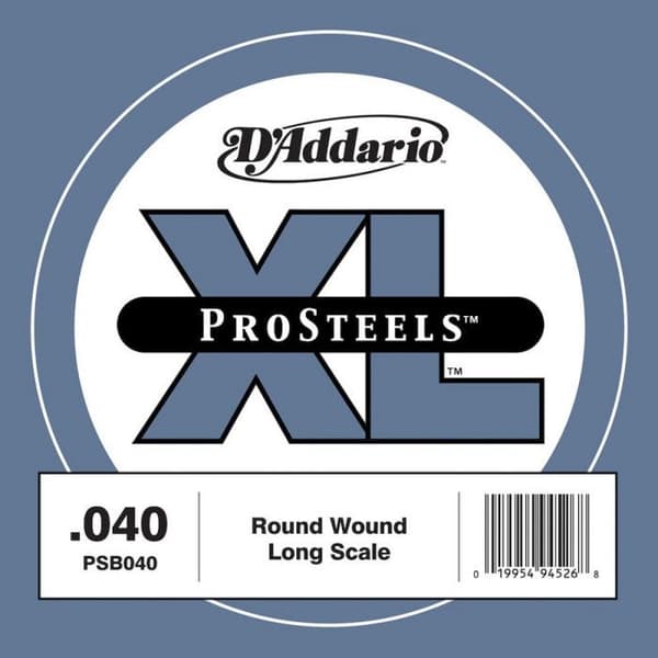D'Addario ProSteels PSB040, lång sträng, .040 - Retail sträng - basgitarr