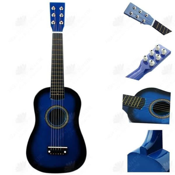 HTBE® 23 tums rundad akustisk folkgitarr för barn Nybörjare Nybörjare att öva på musikinstrument