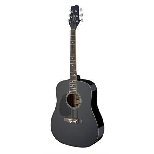 Akustisk gitarr 3-4 för vänsterhänta - STAGG - Svart - Lind