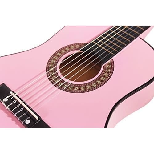 Klassisk gitarr - Musikgränd - MA-51 - Storlek 1/2 - Färg Rosa - Fodral inkluderat