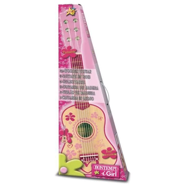 Bontempi 6-strängad trägitarr för barn Rosa 55cm