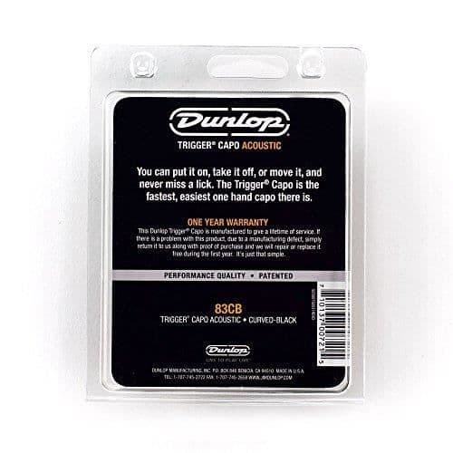 Capodastre - JIM DUNLOP - Modell 83CB - Svart - Underlättar tonartsbyte - 1 styck