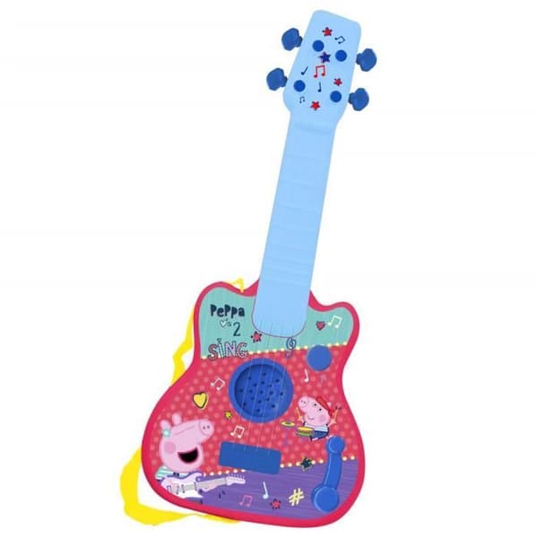 Gitarr - Peppa Pig - Peppa Pig modell - Blå färg - Rosa färg - Klassisk gitarr