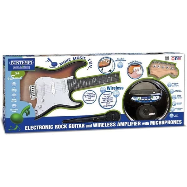 Bontempi RockMaster - Elektrisk gitarr och trådlös förstärkare