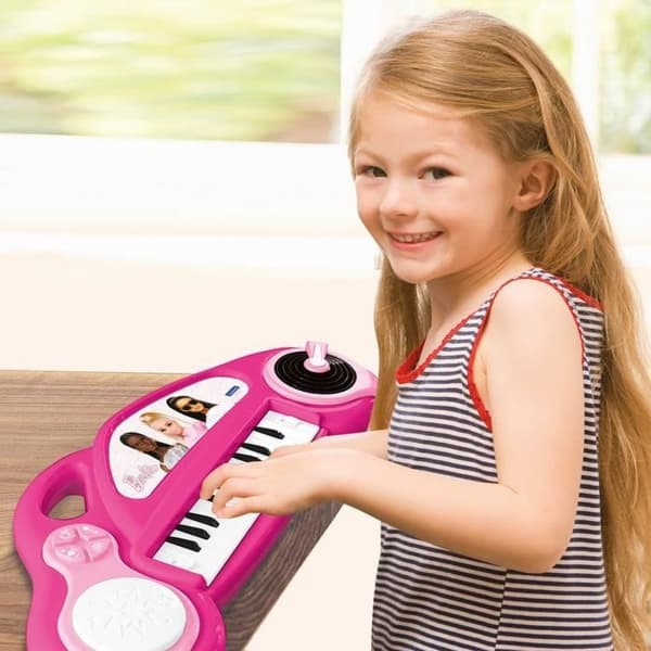 Barbie Elektronisk Klaver til Børn med Lyseffekter og Mikrofon - 24 Tangenter