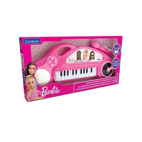 Barbie Elektronisk Klaver til Børn med Lyseffekter og Mikrofon - 24 Tangenter