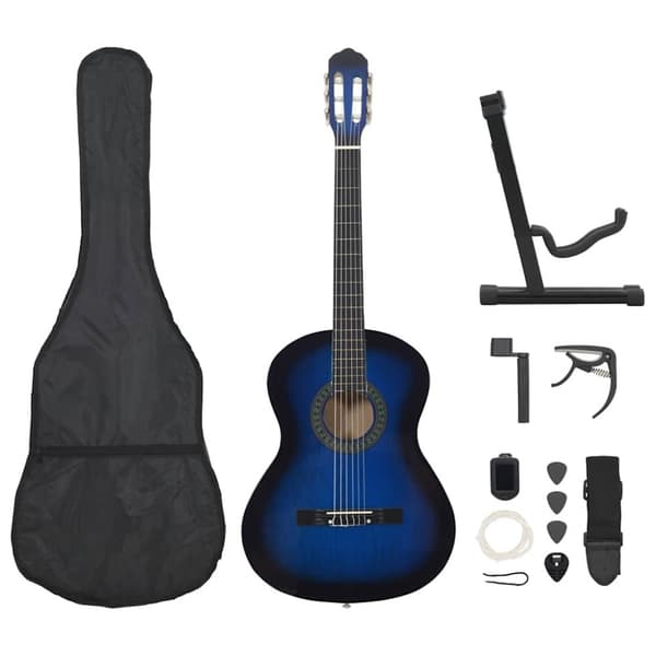 Klassisk gitarr 12 delar blå 4/4 39"