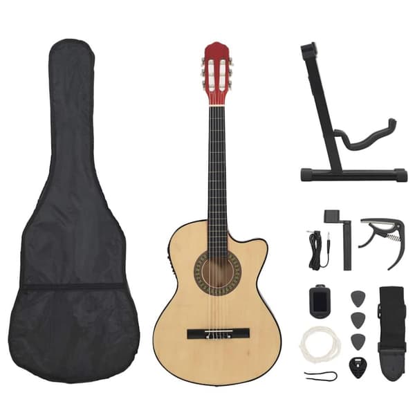 Gitarr 12 delar med EQ-pedal 6 och strängar western