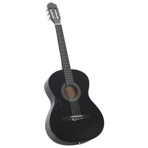 Gitarr för nybörjare klassisk svart 4/4 39" amerikansk lind