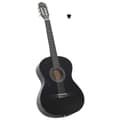 Miniatyrbild 1 av 2: Gitarr för nybörjare klassisk svart 4/4 39" amerikansk lind