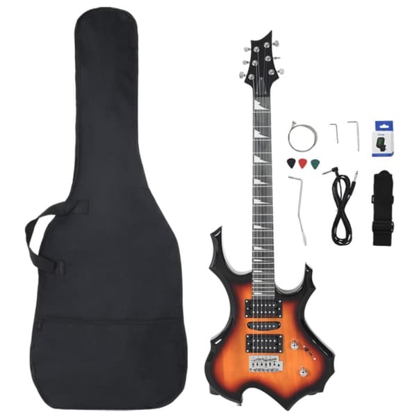 Elgitarr för nybörjare med väska brun&svart 4/4 39"