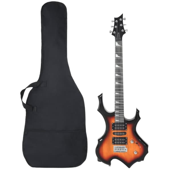 Elgitarr för nybörjare med väska brun&svart 4/4 39"