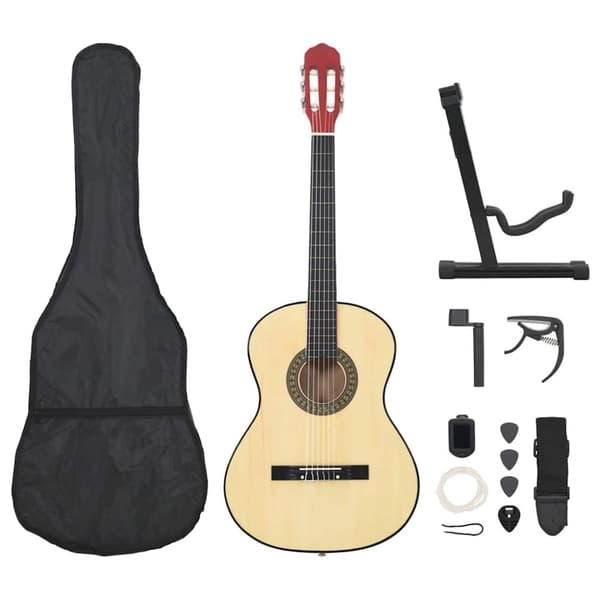 Klassiskt gitarrset 12 delar klassisk 4/4 39"
