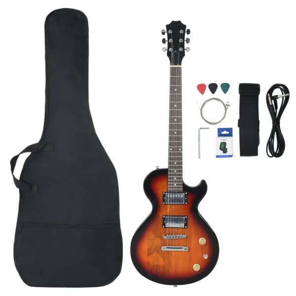 Elgitarr för nybörjare med väska brun&svart 4/4 39"