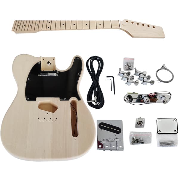 Elektrisk guitar kit, krop af basswood, ahornhals,39 tommer, TL guitar kit in Danish is "TL guitar sæt".
