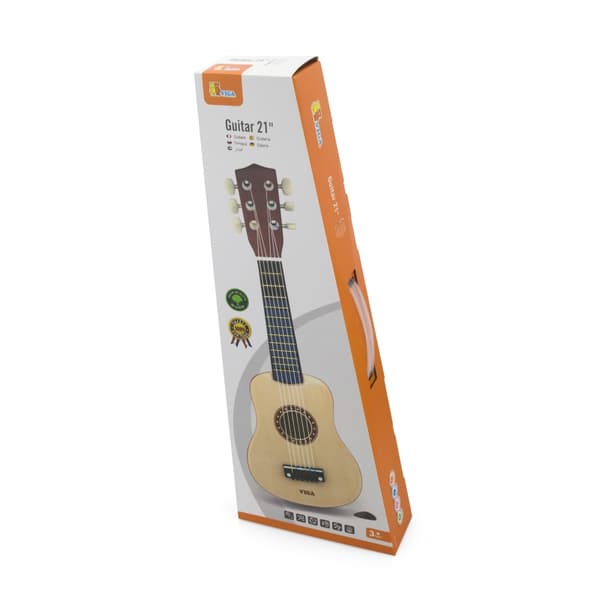 VIGA træ guitar til børn naturlig farve 21" 6 strenge