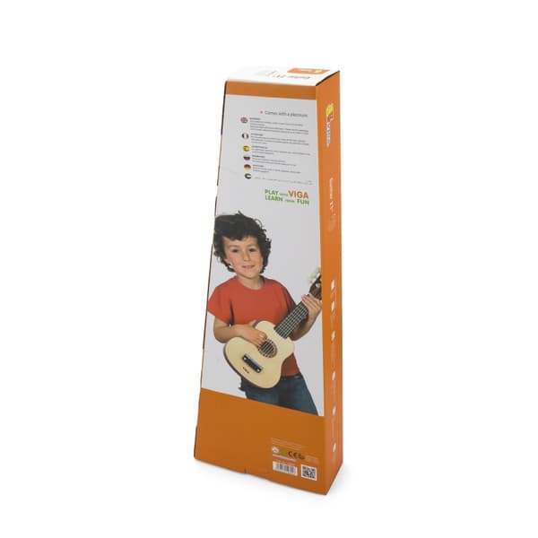 VIGA træ guitar til børn naturlig farve 21" 6 strenge