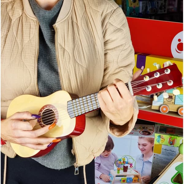 VIGA træ guitar til børn naturlig farve 21" 6 strenge