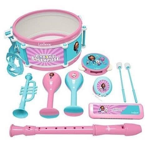 Lexibook - Gabby och det magiska huset musikset - 7 instrument - Förvaring i trumman