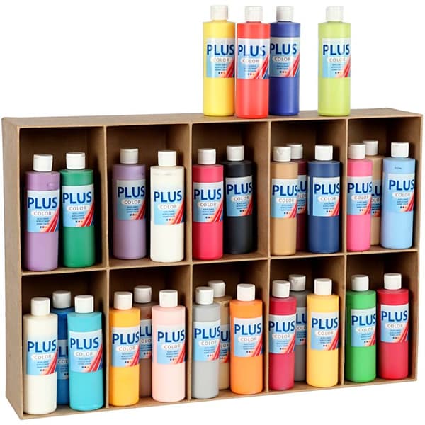 Plus Color Hobbyfärg - 30 x 250 ml - Mixade Färger