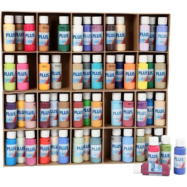 Akrylfärg PLUS Color 60 ml - Mixade färger - 60x60 ml