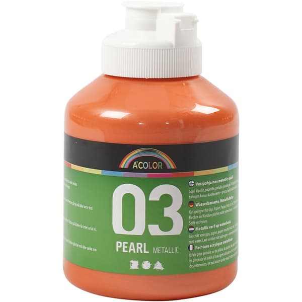 Akrylfärg Kids Acrylic - Metallic Orange - 500 ml