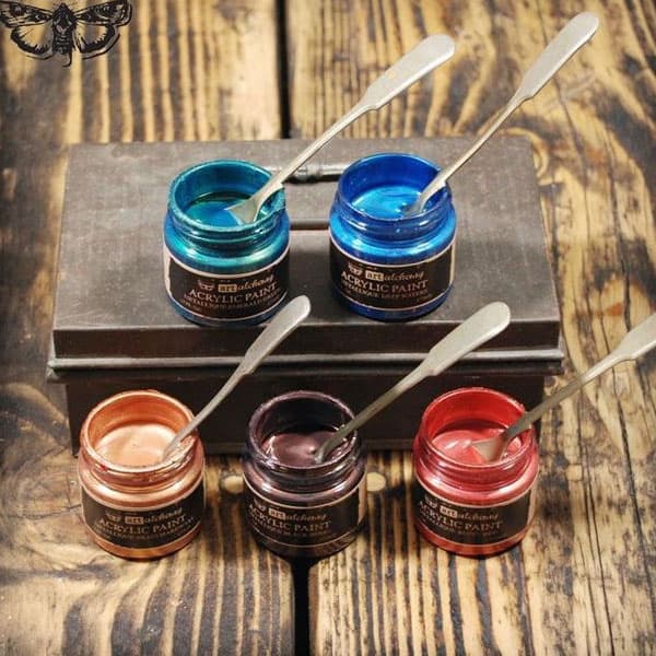 Finnabair Alchemy Acrylic Paint - Metallique  Silver Spoon