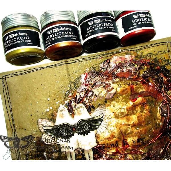 Finnabair Alchemy Acrylic Paint - Metallique Pure Sunshine