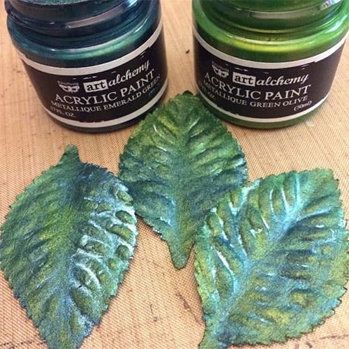 Finnabair Alchemy Acrylic Paint - Metallique Emerald Green