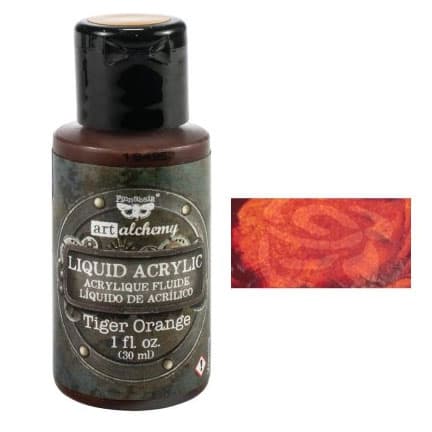 Liquid Acrylic - Finnabair Art Alchemy - Tiger Orange - 30 ml