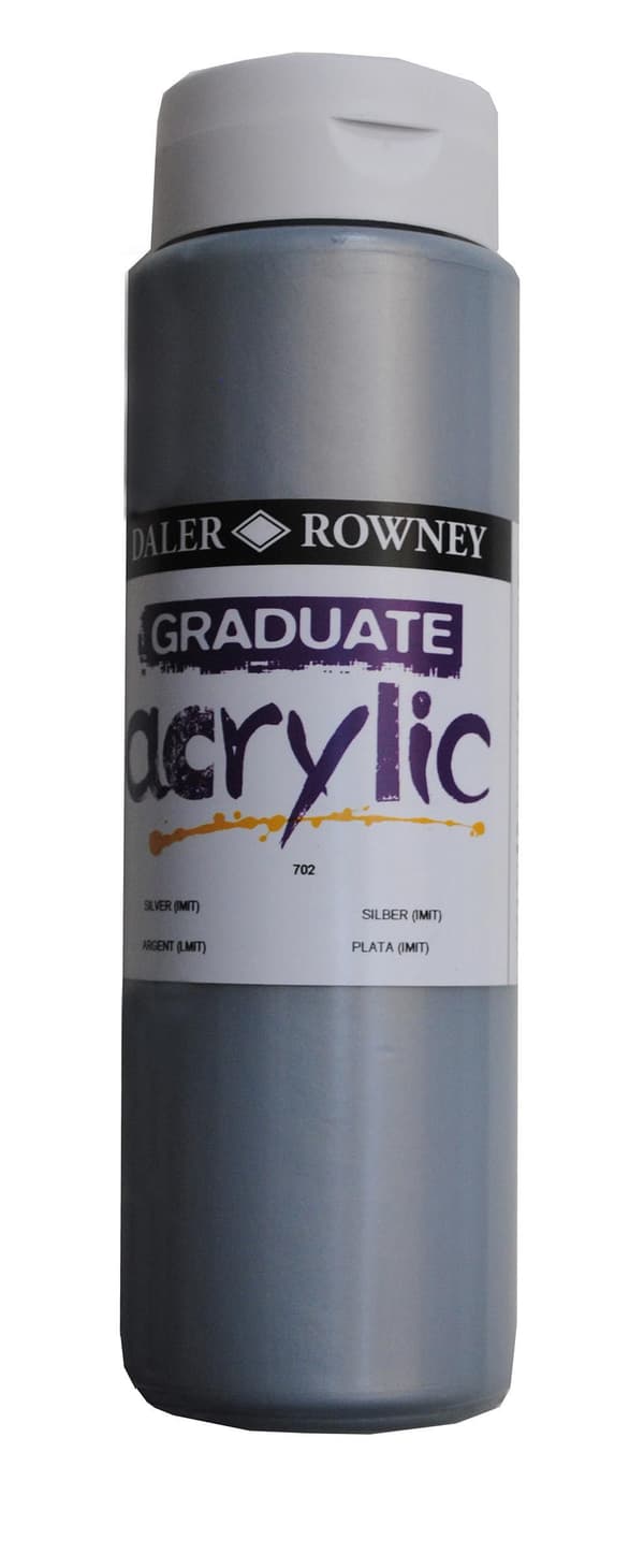 Akrylfärg 500 ml silver