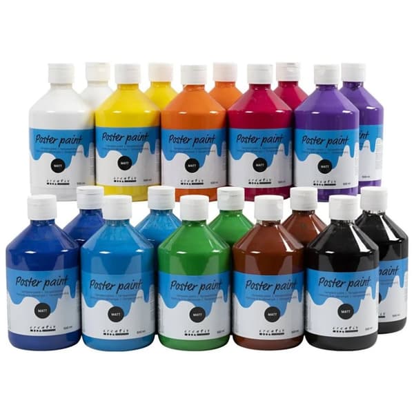 Hobbyfärg - Mixade Färger - 20x500 ml