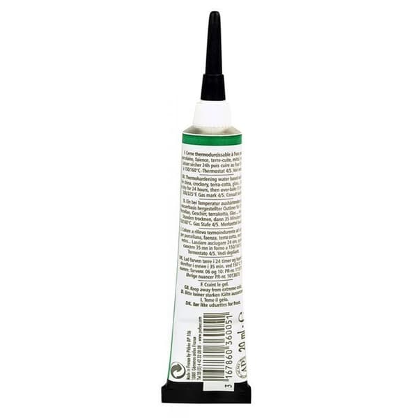 Blank vattenbaserad porslinsfärg - Brons - 20 ml
