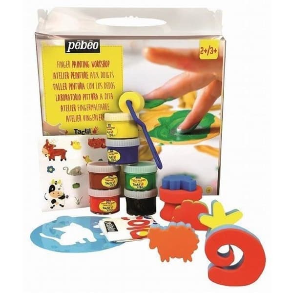 Fingerfärg - Pébéo - Tactil Color - Hög täckning - Lätt att använda - Blandad
