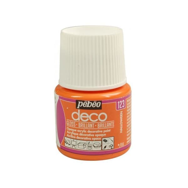 Akrylfärg - PEBEO - Deco - Blank - 45 ml - Halloween Orange