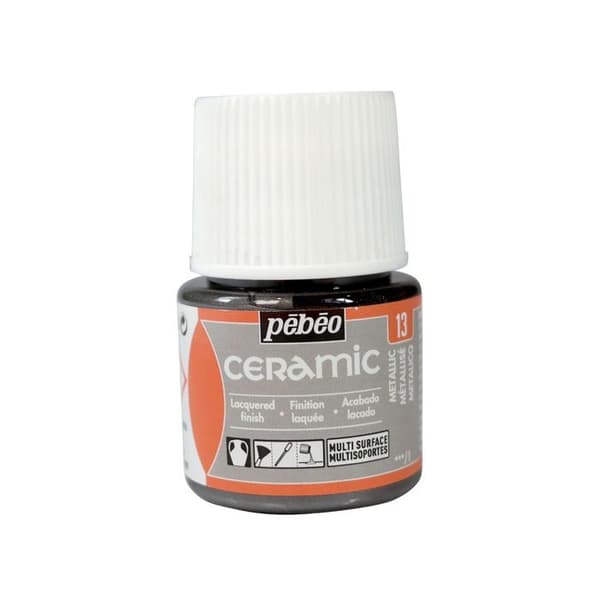 Färg - Pébéo - Metallisk keramik - 45ml - Blank - Blandad