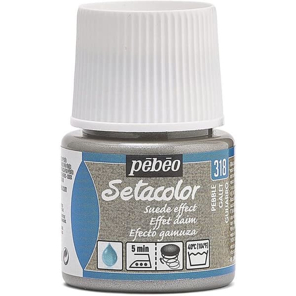 Textilfärg - Pébéo - Setacolor - Opaque Daim Effekt - 45 ml - Klara och pärlemor färger
