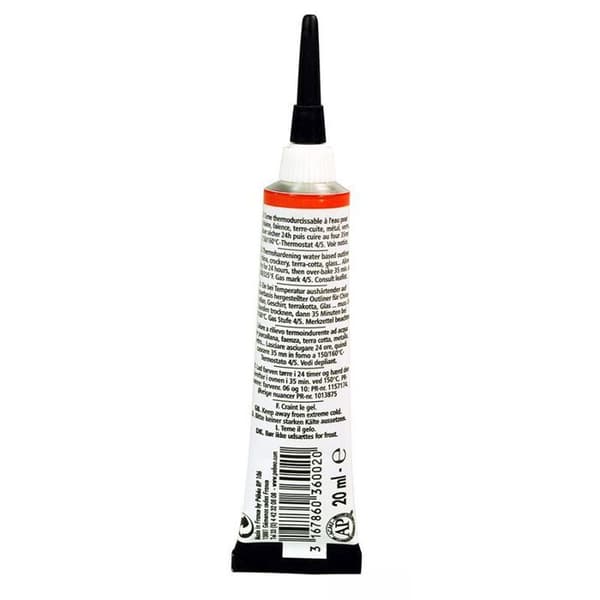 Cernemålning för porslin - PEBEO - P150 - 20 ml - Korallorange - Porslinscernemålning