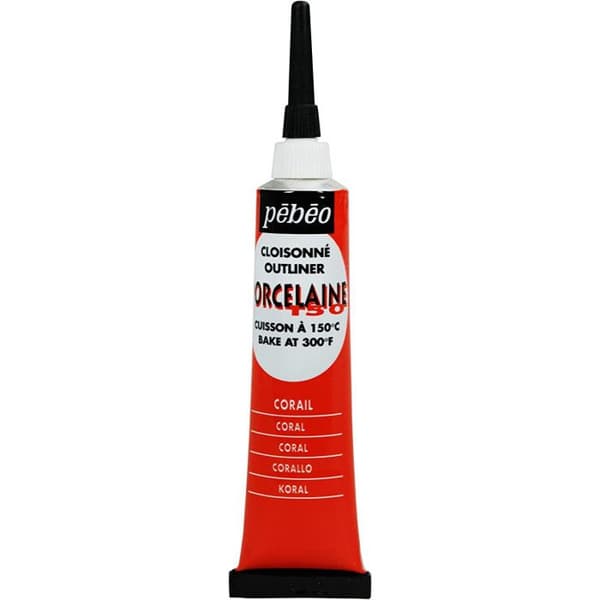 Cernemålning för porslin - PEBEO - P150 - 20 ml - Korallorange - Porslinscernemålning