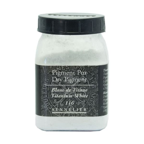 Pigment - Sennelier - 200 ml kruka - Nr 116 - Titanium White - Färg