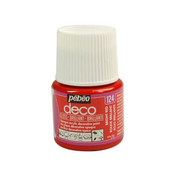 Akrylfärg - PEBEO - Deco - Blank Röd - 45 ml - Blank