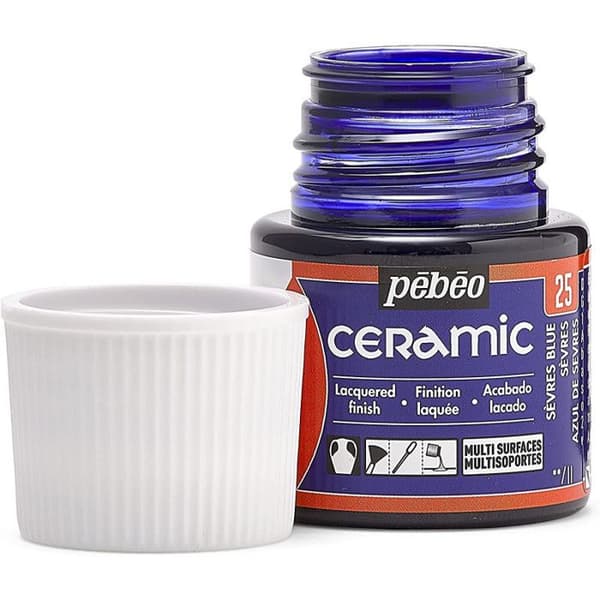 Färg - Pébéo - Ceramic Sèvres - 45ml - Blå - Blank