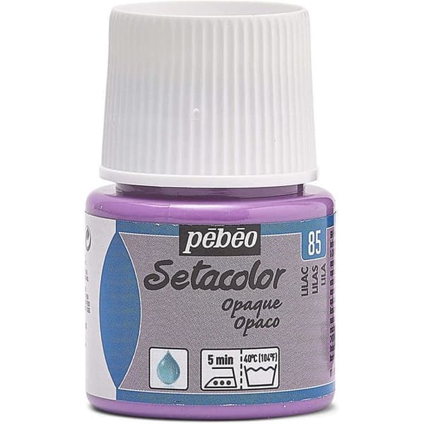 Tygfärg - PéBéo - Opak Setacolor - Lila - 45 ml - Tvättbeständig