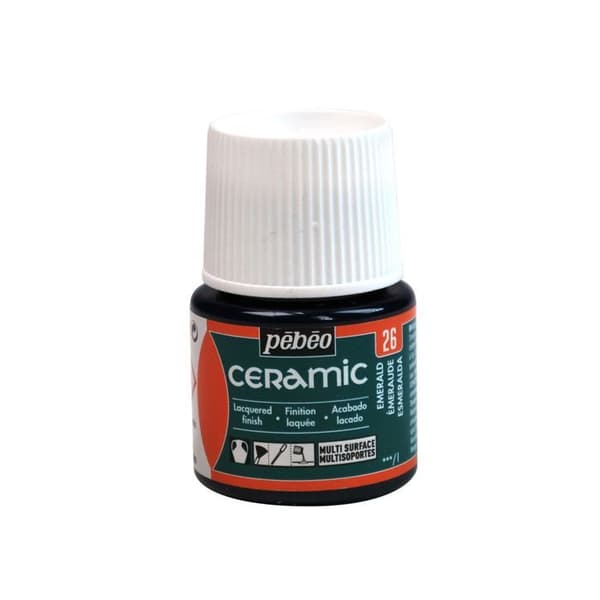 Färg - Pébéo - Emerald Ceramic - 45ml - Blank - Opak