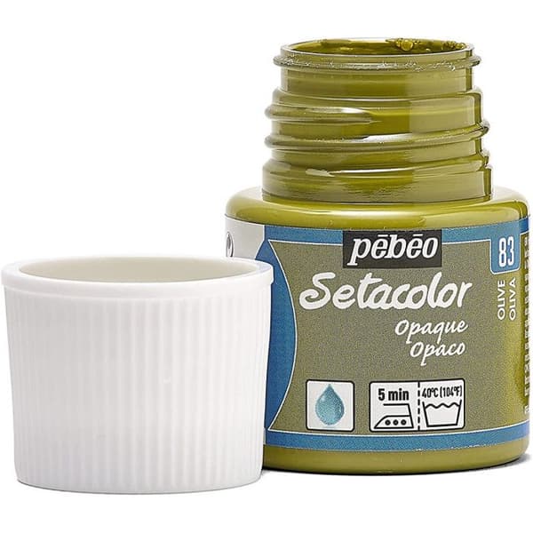 Färgtvätt - PéBéo - Setacolor opak - Olive - 45 ml - Blandad