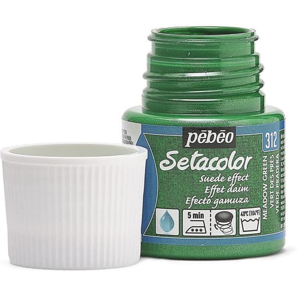 Tygfärg - PéBéo - Sétacolor - Mockaeffekt - Grön - 45 ml