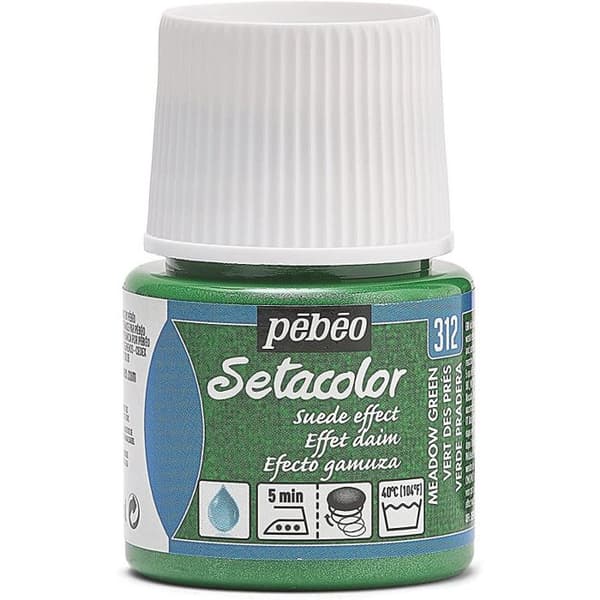 Tygfärg - PéBéo - Sétacolor - Mockaeffekt - Grön - 45 ml